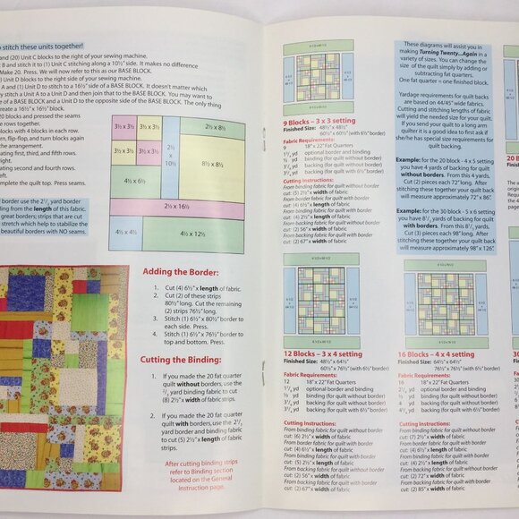 2005 Turning Twenty... Again Quilt Book 2 Tricia Cribbs Fabric Combinations - Picture 5 of 8